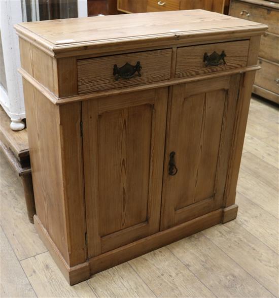 A pine cupboard W.87cm